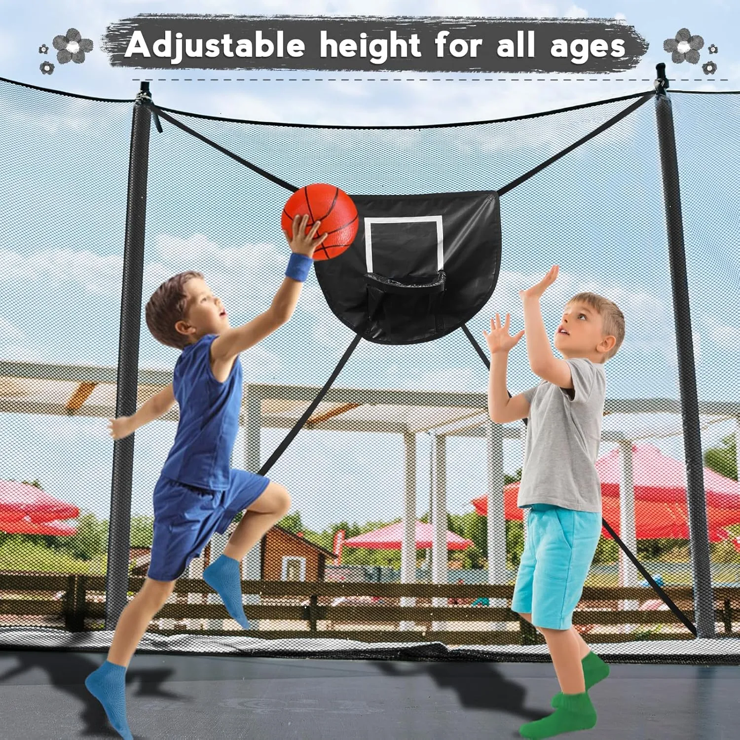 KOFUN Tranpoline Outdoor 16FT 14FT 12FT 10FT Tranpoline for Kids and Adults 1500LBS Tranpoline with Basketball Hoop, Enclosure Net, Backyard Heavy Duty Recreational Tranpolines, ASTM Approved