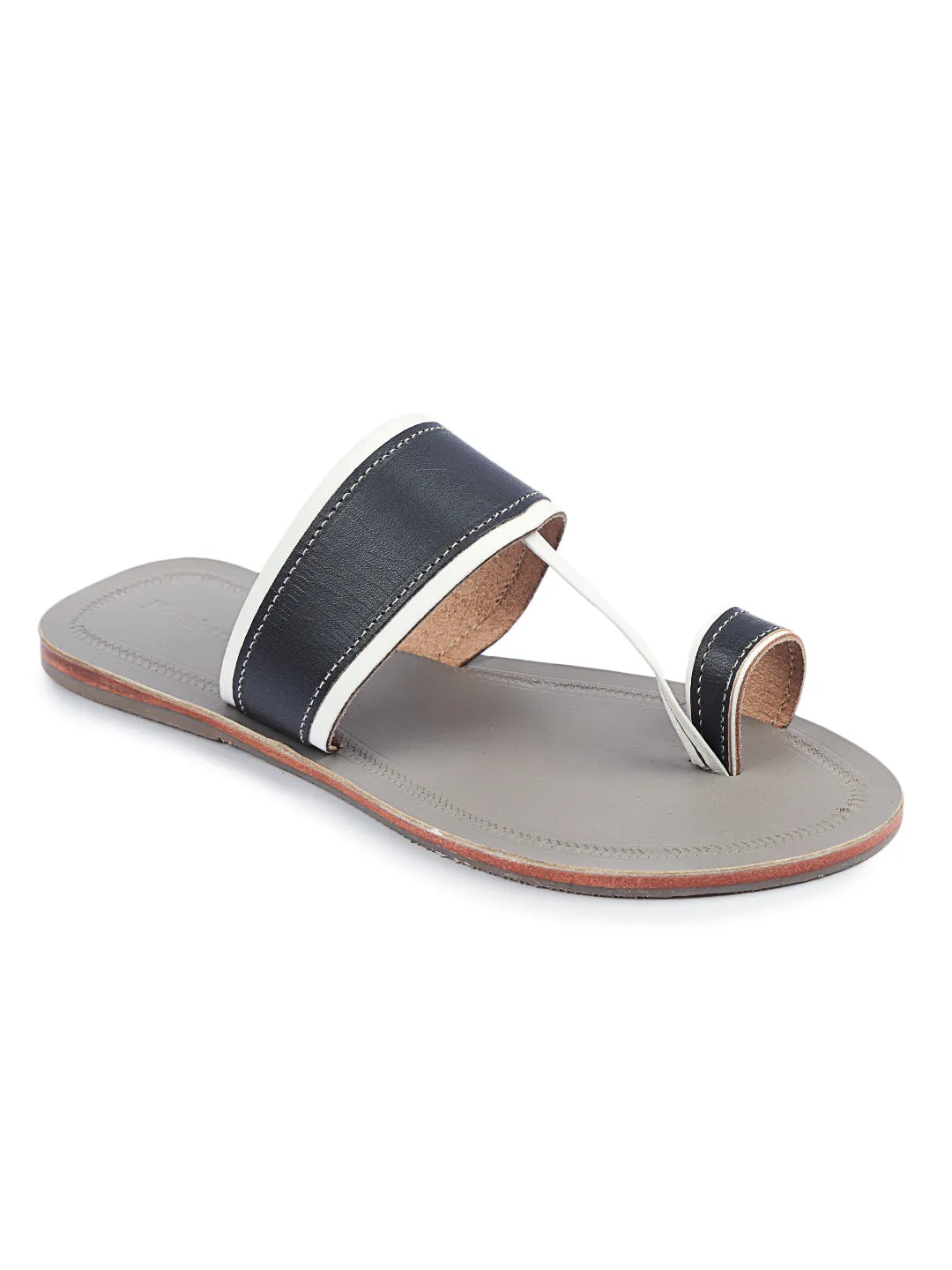 Korakari Regular - Three Tone Kolhapuri Chappal for Men