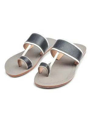 Korakari Regular - Three Tone Kolhapuri Chappal for Men