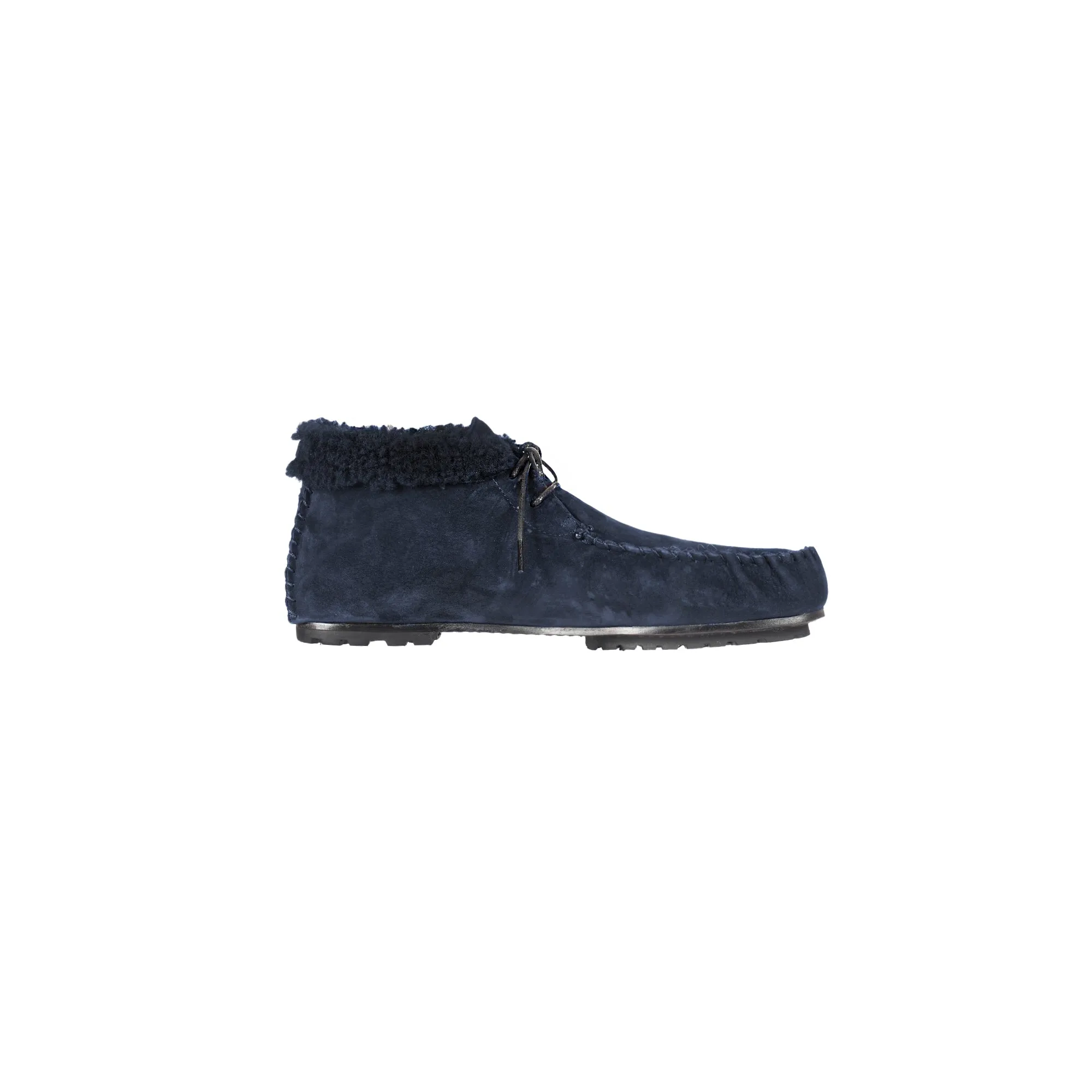 Lace-Up Shearling High Loafer