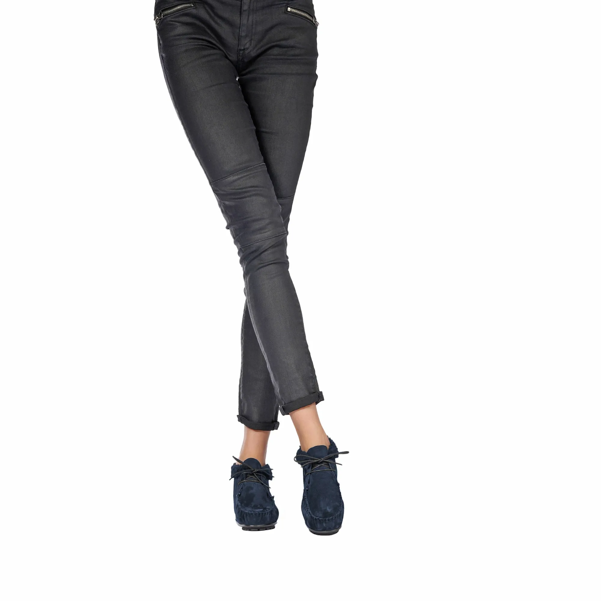 Lace-Up Shearling High Loafer