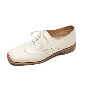 Ladies Brogue Toe Oxfords