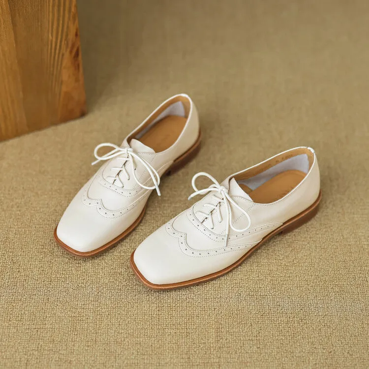 Ladies Brogue Toe Oxfords
