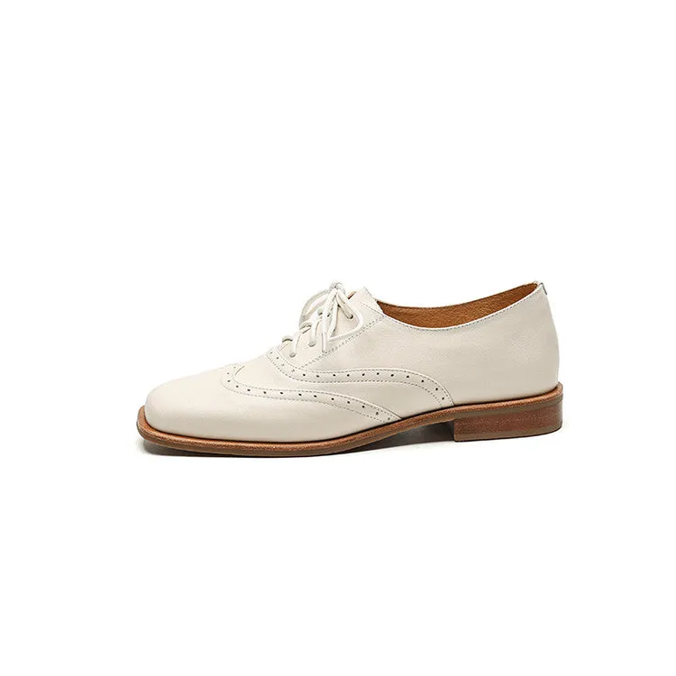 Ladies Brogue Toe Oxfords