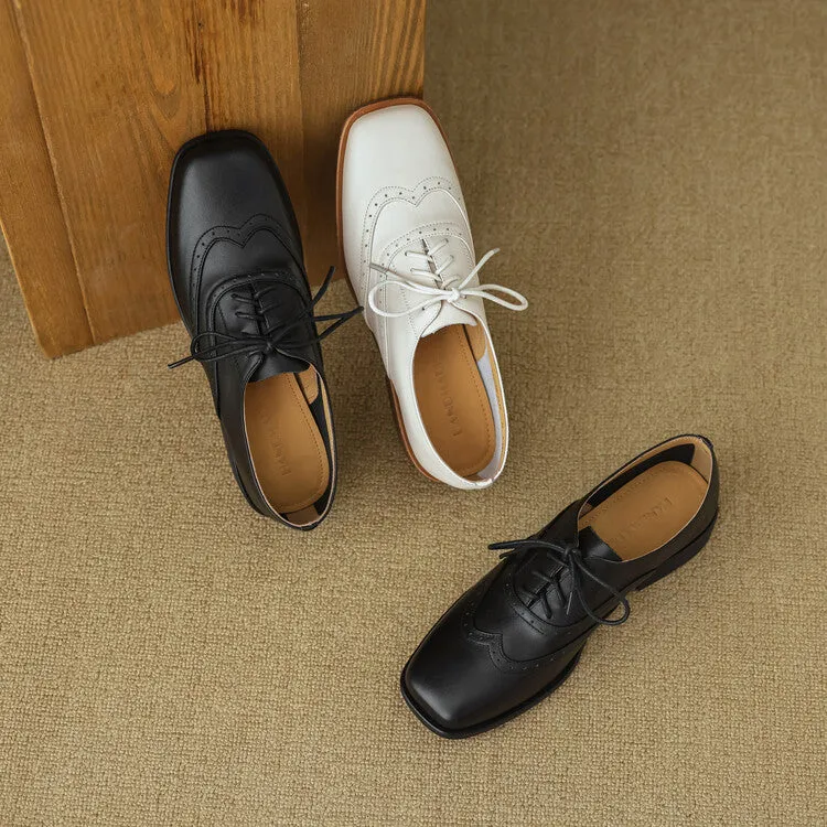 Ladies Brogue Toe Oxfords