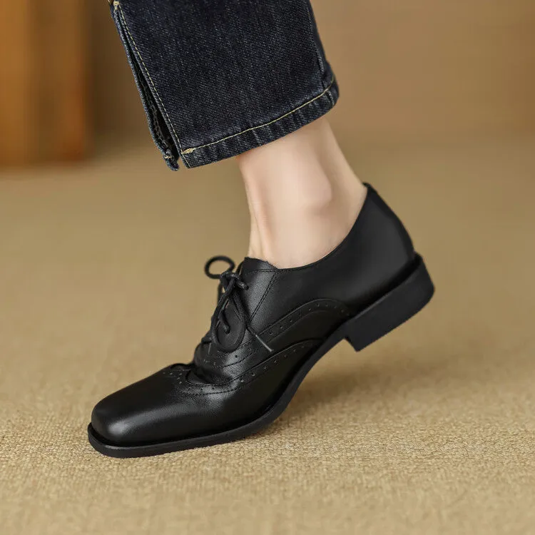 Ladies Brogue Toe Oxfords