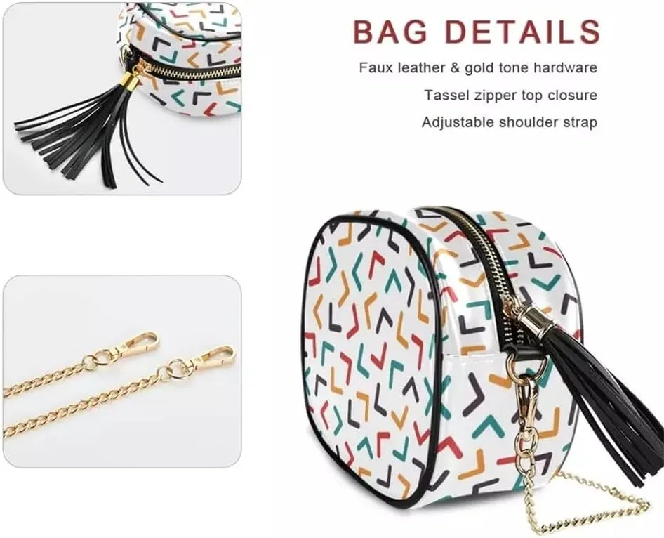Ladies Fashion Shoulder Bag Girls Mosaic Handbag Crossbody Bag Casual Messenger Bag Cellphone Pouch