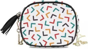 Ladies Fashion Shoulder Bag Girls Mosaic Handbag Crossbody Bag Casual Messenger Bag Cellphone Pouch