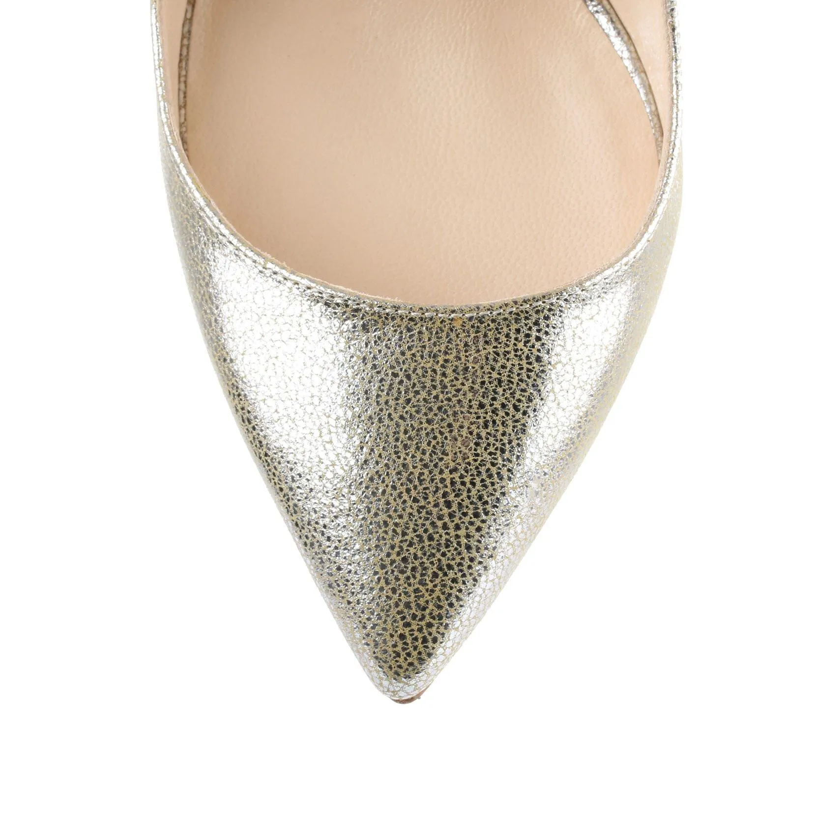 Lancer 85 champagne glitter pumps