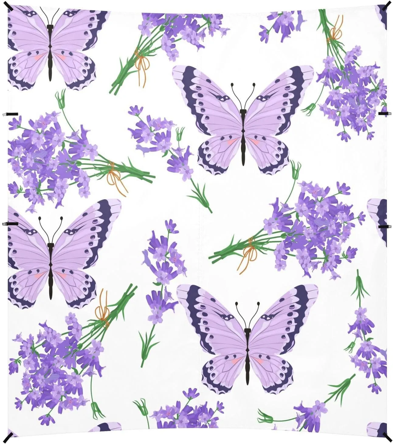 Lavender Purple Butterflies Beach Tent Camping Sun Shelters Portable Outdoor Canopy Sun Shade for Camping Trips Fishing Backyard Fun or Picnics Easy Setup with Carrying Bag