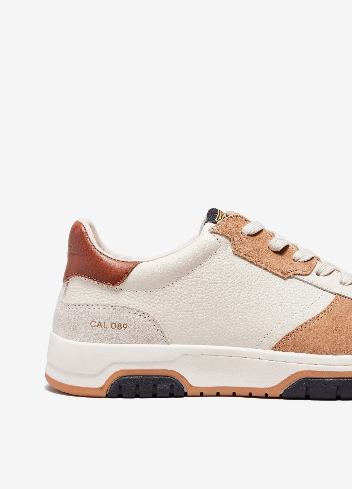 Leather Mix Court Sneaker Camel Combo