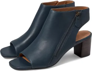 LEHOOR Women Chunky Heel Open Toe Booties Sandals Side Zipper Sandal Booties Cut Out 2 inch Block Stacked Heels Ankle Boots Peep Toe Backless Matte Casual Summer Booties 4-11 M US