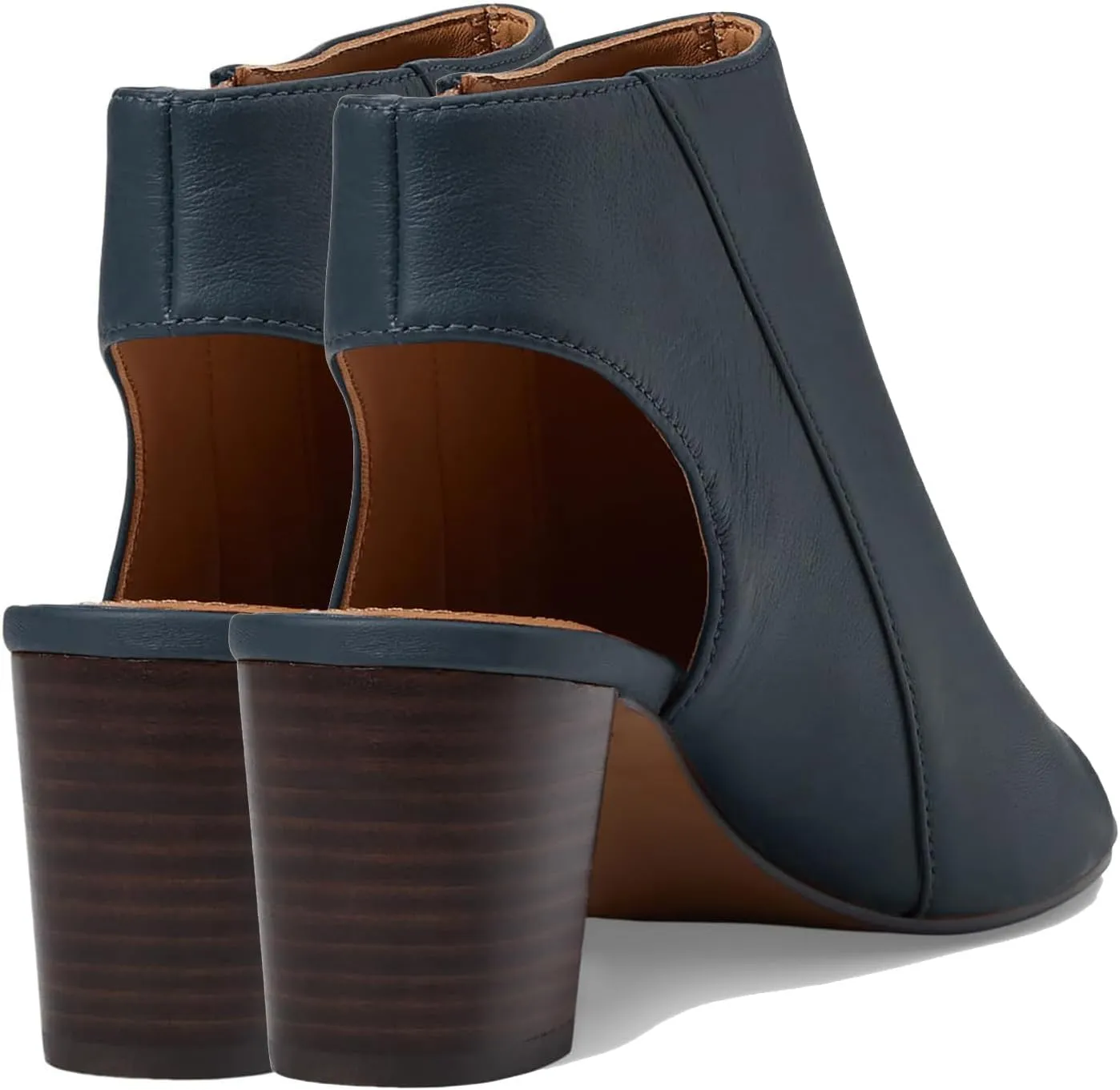 LEHOOR Women Chunky Heel Open Toe Booties Sandals Side Zipper Sandal Booties Cut Out 2 inch Block Stacked Heels Ankle Boots Peep Toe Backless Matte Casual Summer Booties 4-11 M US