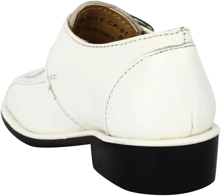 LIBERTYZENO Boys Animal Print Genuine Leather Kids Lace Up Oxford Dress Shoes for Easter Gift