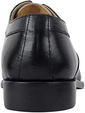 LIBERTYZENO Boys EEL Print Genuine Leather Kids & Toddlers Oxford Dress Shoes for Prom Graduation