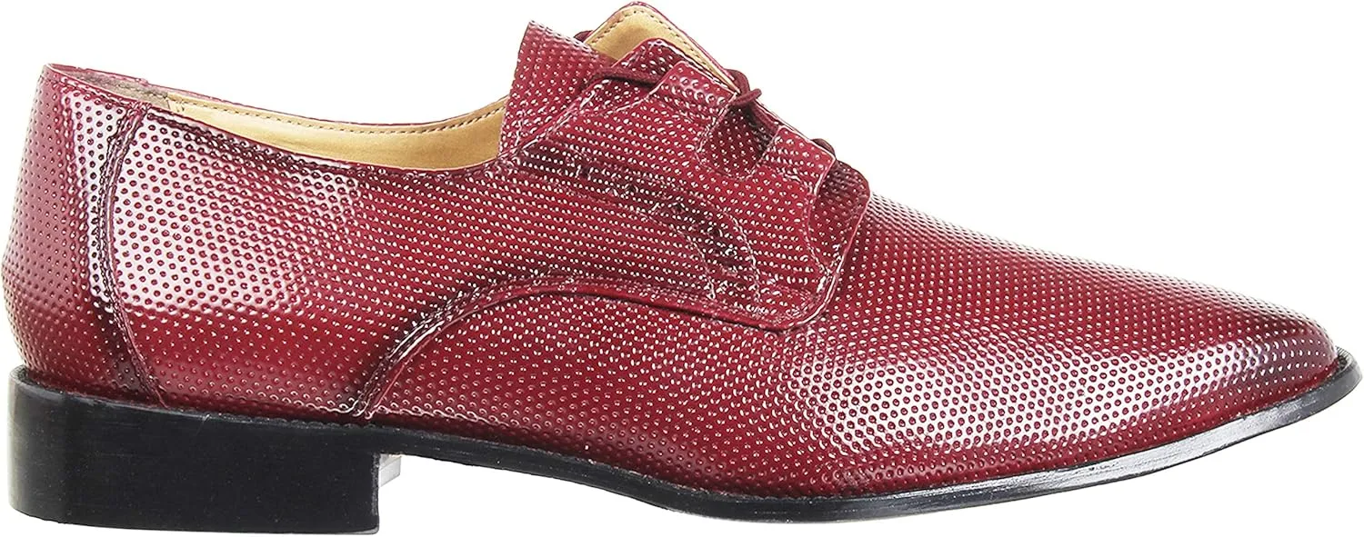 LIBERTYZENO Mens Tread Design Genuine Leather Adults Lace Up Oxford Dress Shoes for Easter Gift