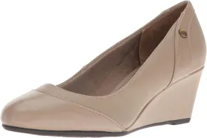 LifeStride Women's Dreams Wedge Pump, Stone, 7 W US