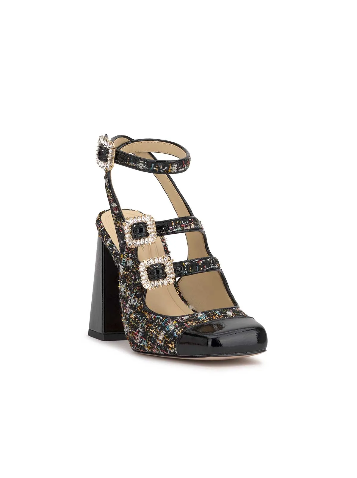 Lymen Buckle Pump in Tweed Sparkle