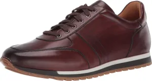 Magnanni Ibiza - Sneakers for Men - Smooth Leather Lining - Cushioned Leather-Covered Footbed - Lace-up Sneaker Mid Brown 7.5 M