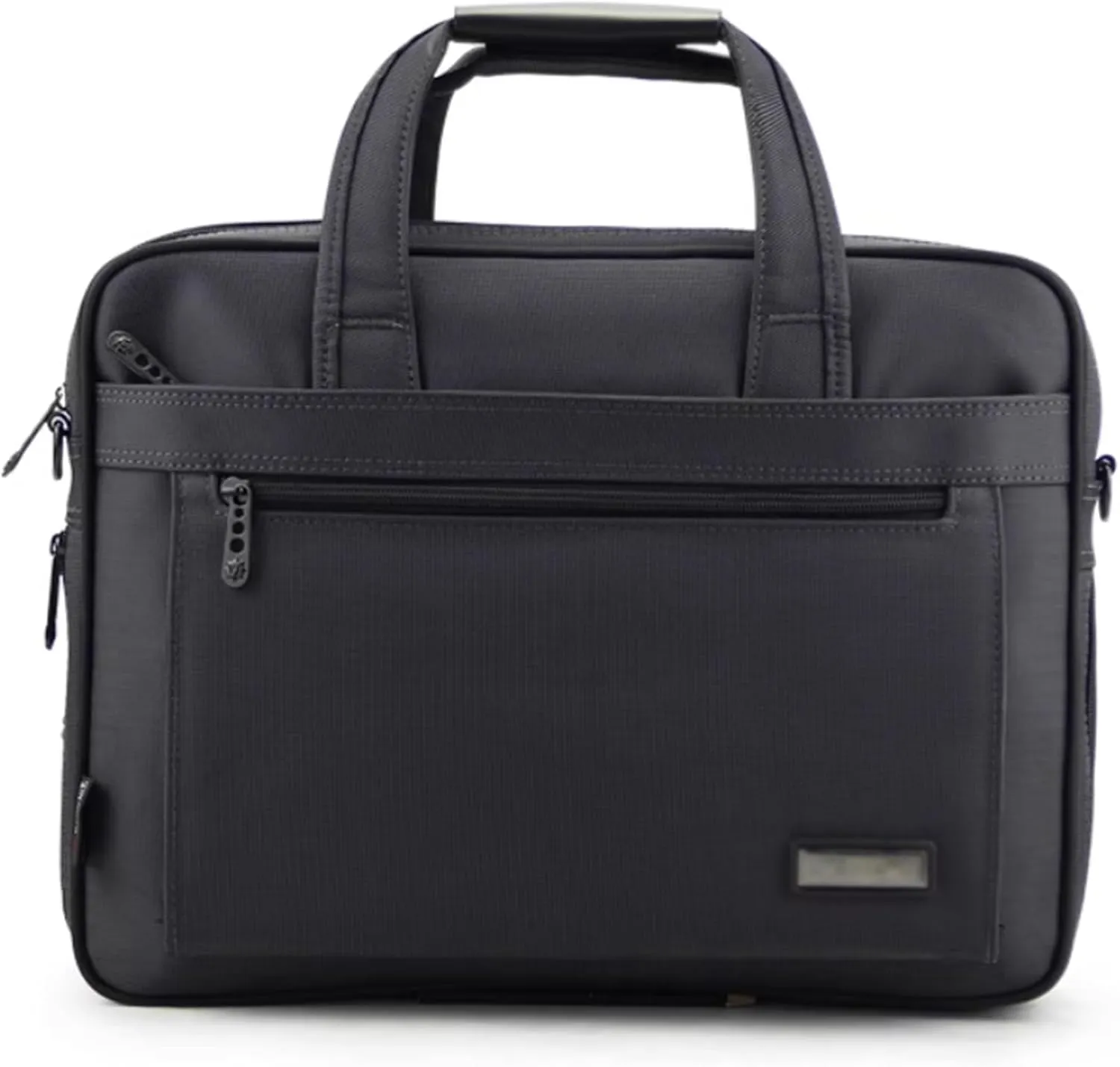 Men Computer Satchel Bag, Water Resistant, Portable Work Bag w/Strap, oxford fabric, Multi-pocket design, Laptop Briefcase, for Office Business College Travel, 15.1in