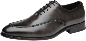 Men's Breathable Pointed Toe Wing Pointed Brock Oxford Shoes Vintage British Office Shoes Gentleman Derby Shoes Black Brown