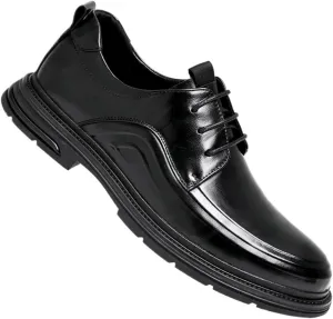 Mens Classic Formal Oxford Lace-up Patent Leather Tuxedo Wedding Hands Free Business Dress Shoes