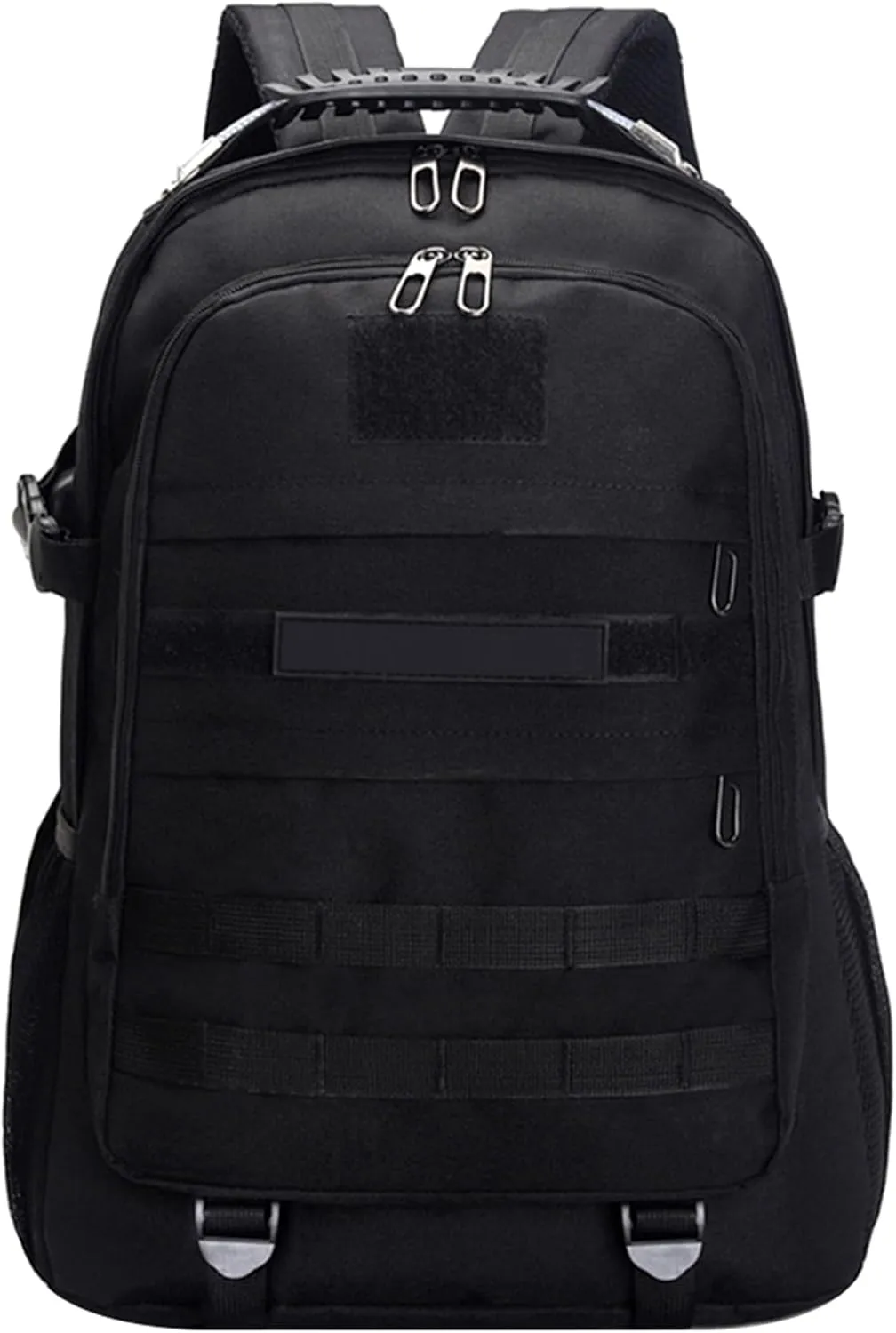 Men's Oxford Cloth Tactical Backpack 40L Outdoor Camping Rucksack Large Capacity Hiking Travel Daypack (Black)