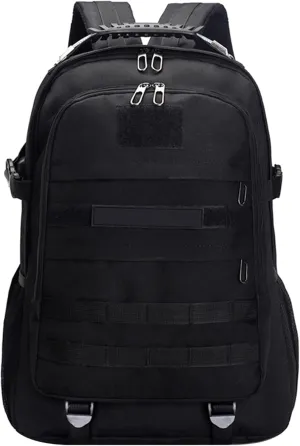 Men's Oxford Cloth Tactical Backpack 40L Outdoor Camping Rucksack Large Capacity Hiking Travel Daypack (Black)