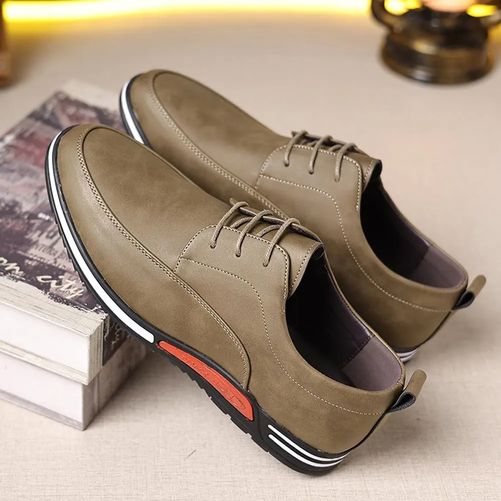 Men's Oxford Shoes Stylish Lace Up Comfortable Casual Walking Business Driving Dress Shoes