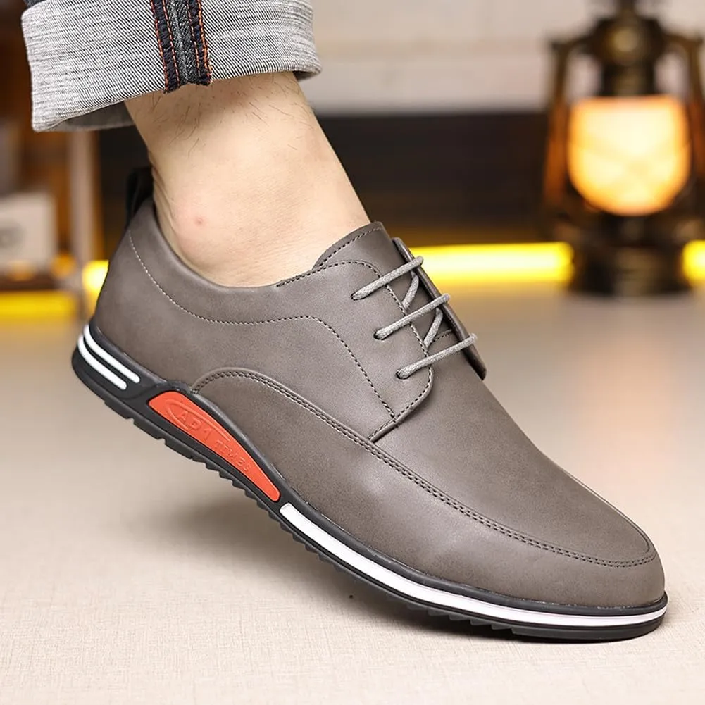 Men's Oxford Shoes Stylish Lace Up Comfortable Casual Walking Business Driving Dress Shoes