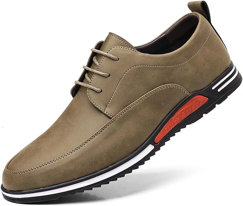 Men's Oxford Shoes Stylish Lace Up Comfortable Casual Walking Business Driving Dress Shoes