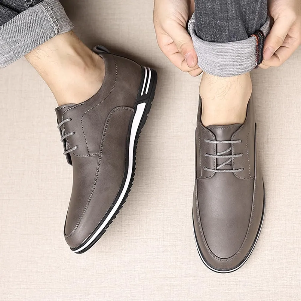 Men's Oxford Shoes Stylish Lace Up Comfortable Casual Walking Business Driving Dress Shoes
