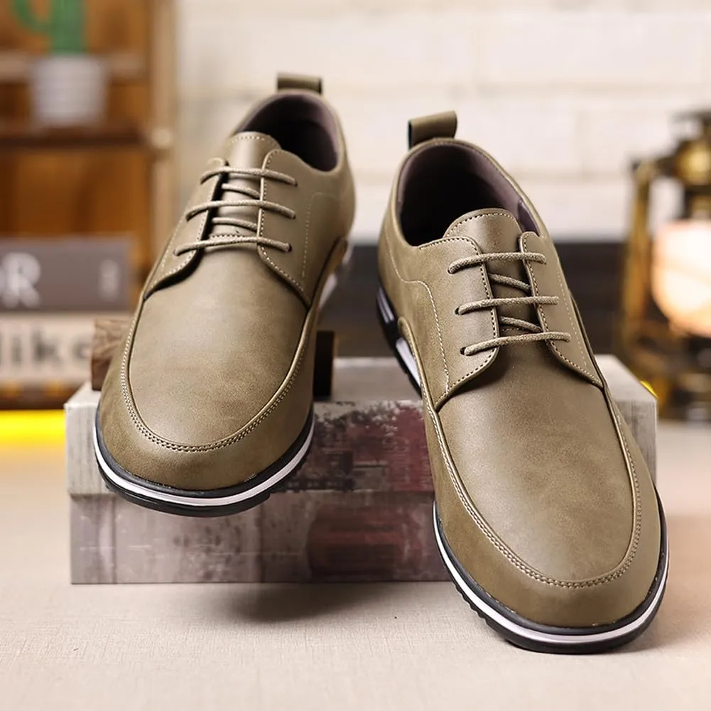 Men's Oxford Shoes Stylish Lace Up Comfortable Casual Walking Business Driving Dress Shoes