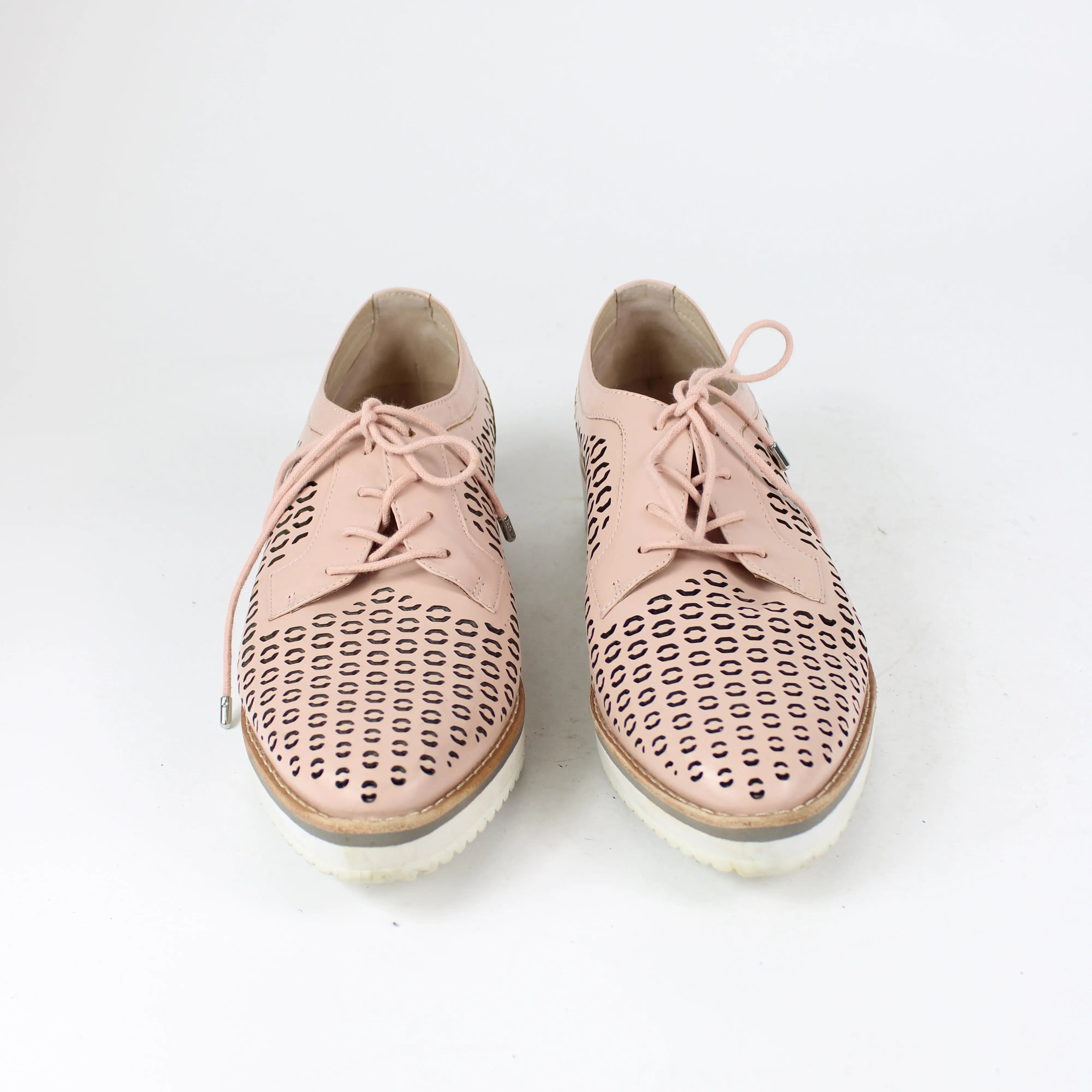 Mimco Pink Leather Oxfords