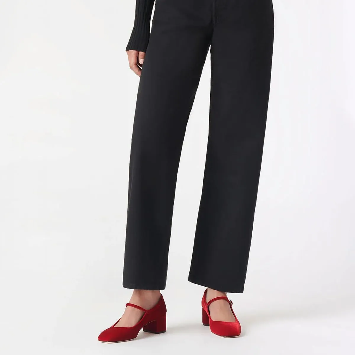 miss left Women Trendy Single Strap Buckle Square Toe Mary Janes Block Low Heel Comfy Daily Dress Pumps Size 4-16 US