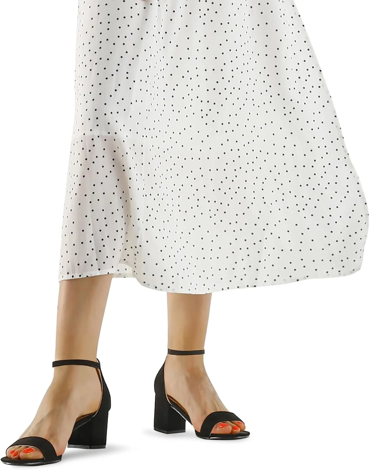mysoft Women's Chunky Low Heels Open Toe Block Heeled Dress Ankle Strap Pump Wedding Sandals