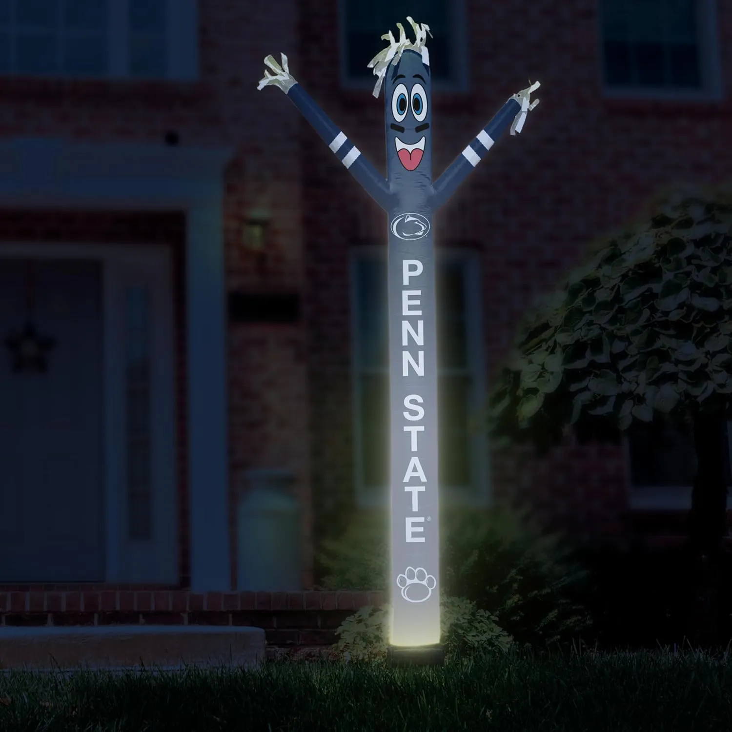 NCAA Penn State Nittany Lions Football Wacky Waving Inflatable Tube Guy with LED Lights & Built-in Blower - 6" x 36" x 96" Inflatable Tube Man Crazy Sports Fan Outdoor Party Decoration
