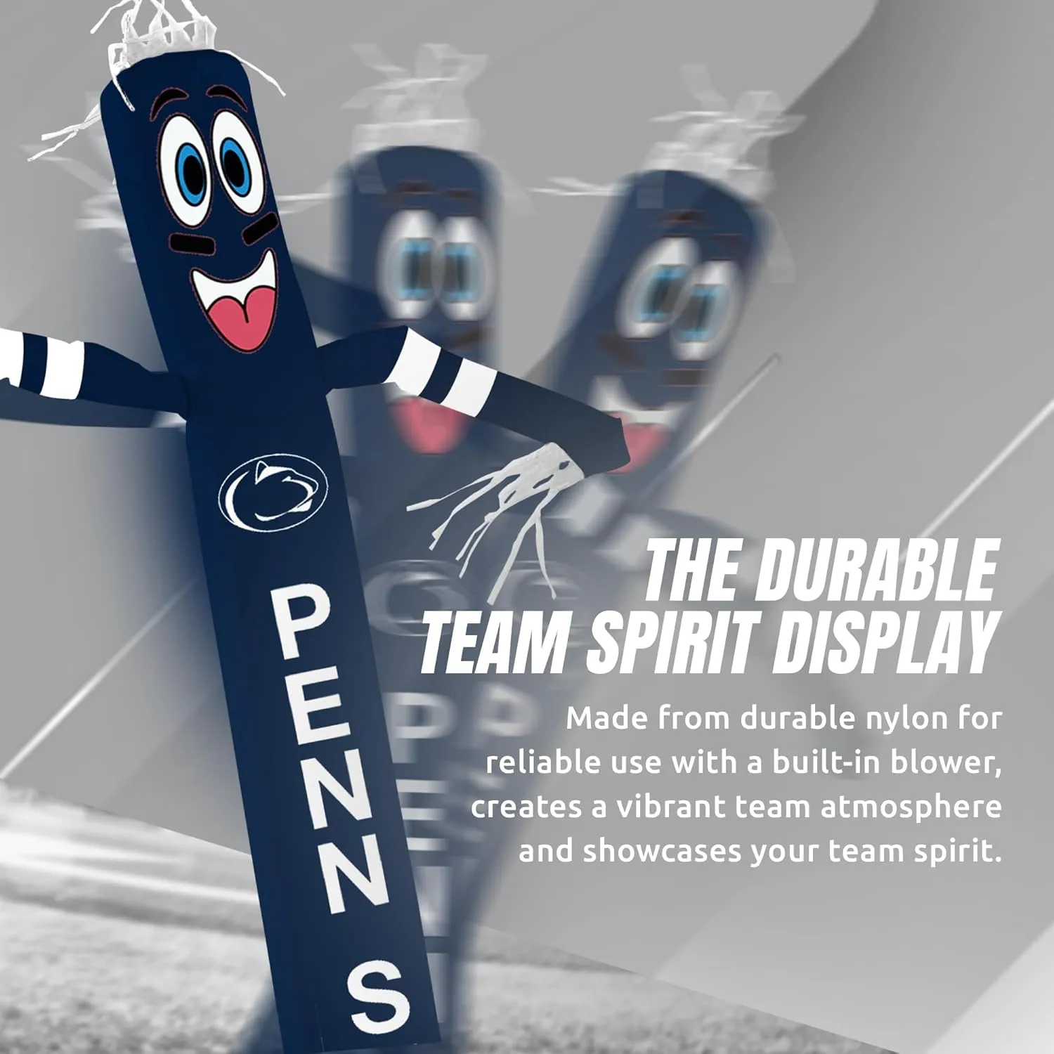 NCAA Penn State Nittany Lions Football Wacky Waving Inflatable Tube Guy with LED Lights & Built-in Blower - 6" x 36" x 96" Inflatable Tube Man Crazy Sports Fan Outdoor Party Decoration