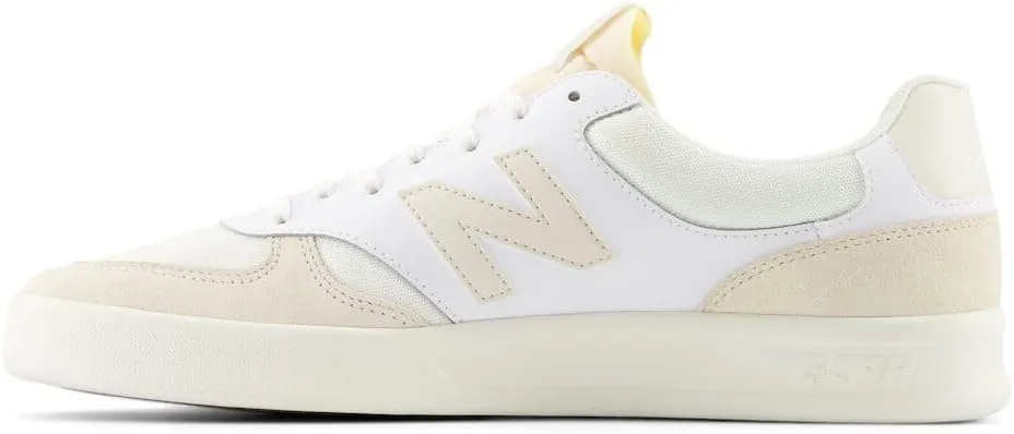 New Balance Men's 300 V3 Court Sneaker, White/Sea Salt/Linen, 4.5