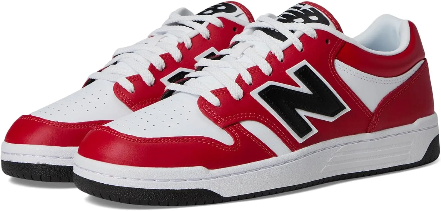 New Balance Men's 480 Sneaker, Team Red/White, 12