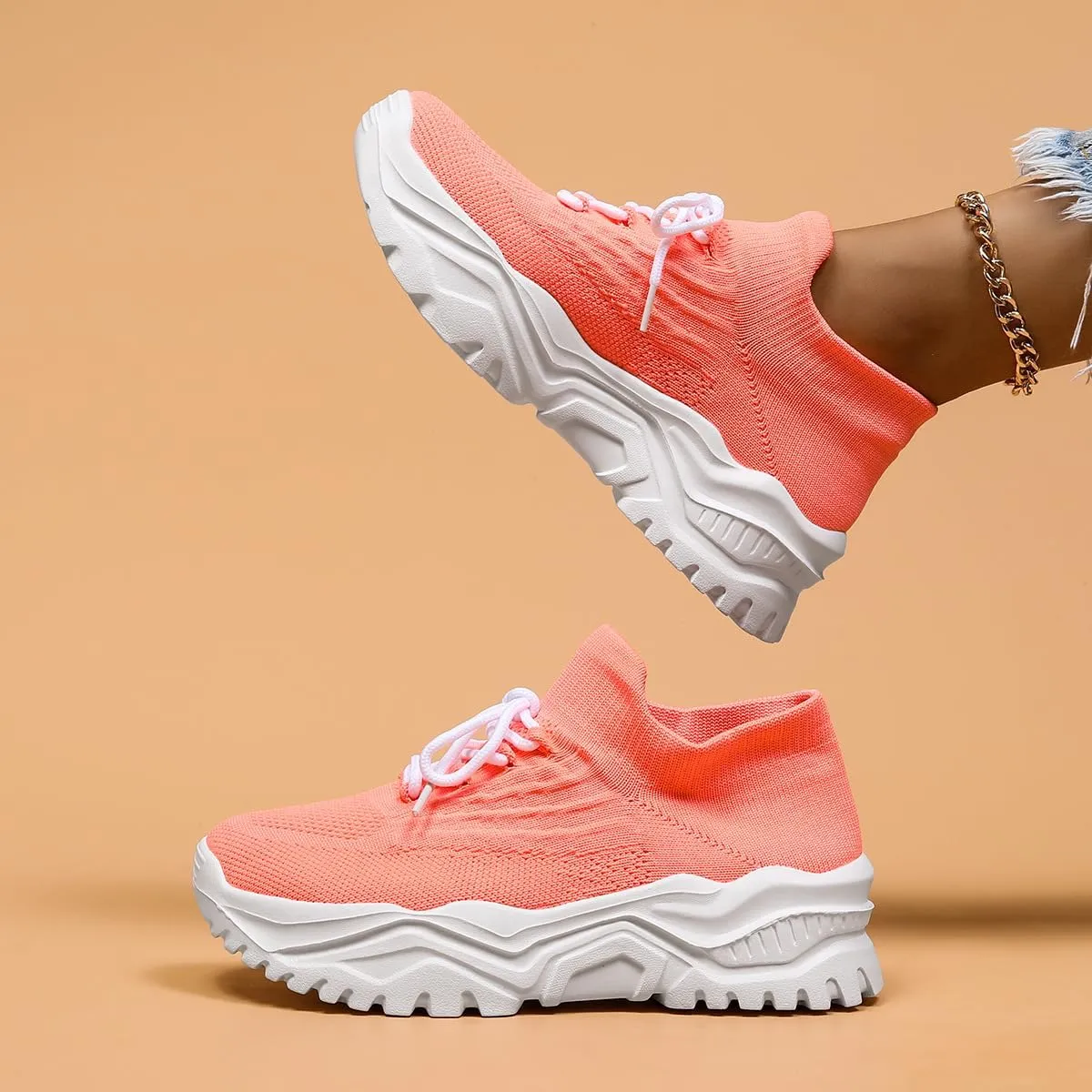 Ortho Pro Shoes for Women,Simply Snug Shoes, Women's Fashion Lace-up Low Top Non Slip Sneakers