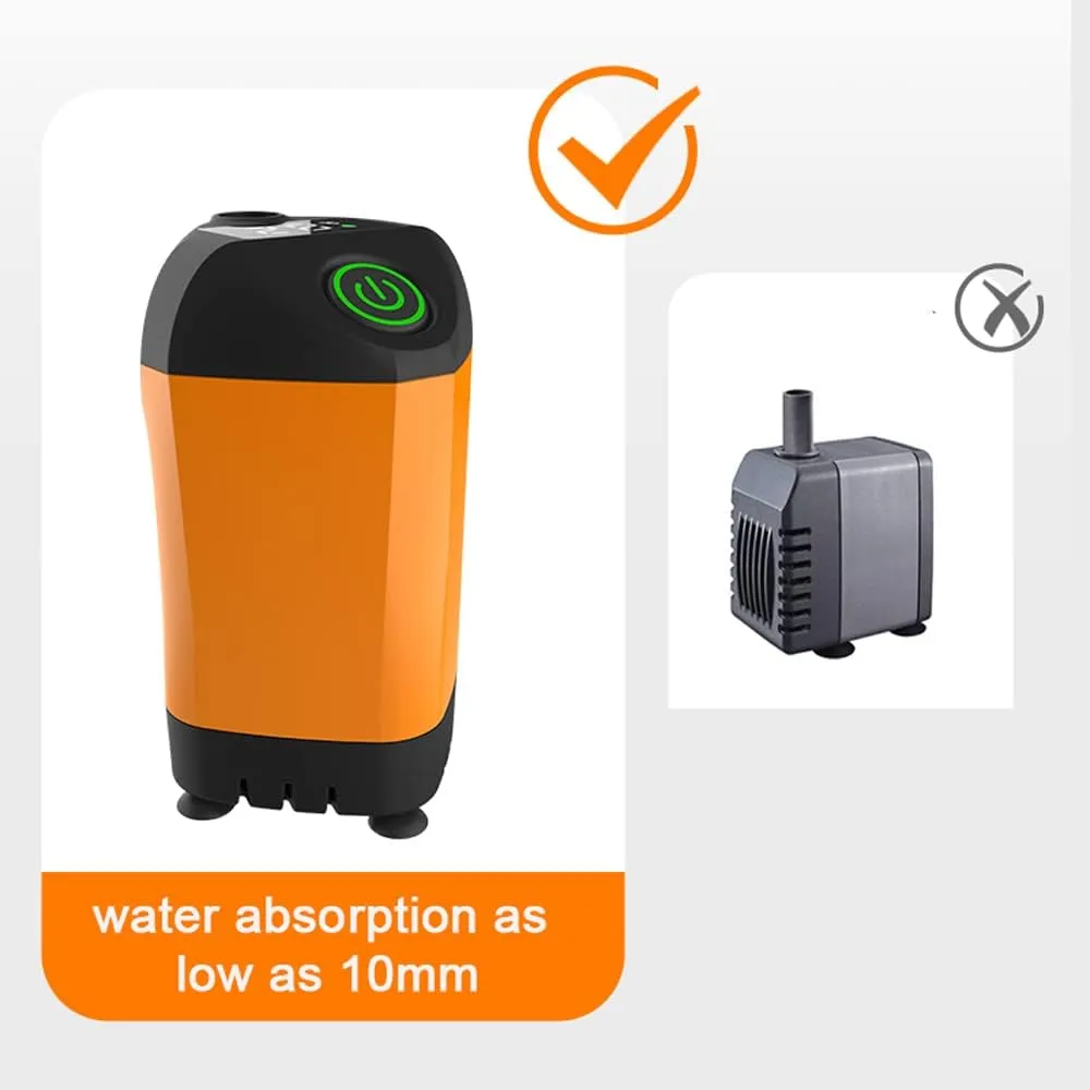 Outdoor Camping Shower Portable Electric Shower Pump IPX7 Waterproof with Digital Display for Camping Hiking Backpacking Travel Beach Pet Watering