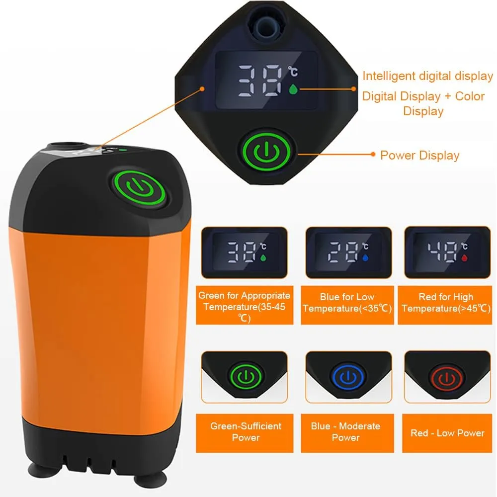 Outdoor Camping Shower Portable Electric Shower Pump IPX7 Waterproof with Digital Display for Camping Hiking Backpacking Travel Beach Pet Watering
