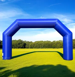 OZIS Inflatable Arch Blue 20ft, Inflatable Archway Built in 150W Blower, Inflatable Start Finish Arch for Party,5K Race,Outdoor Advertising Commerce,School Sport