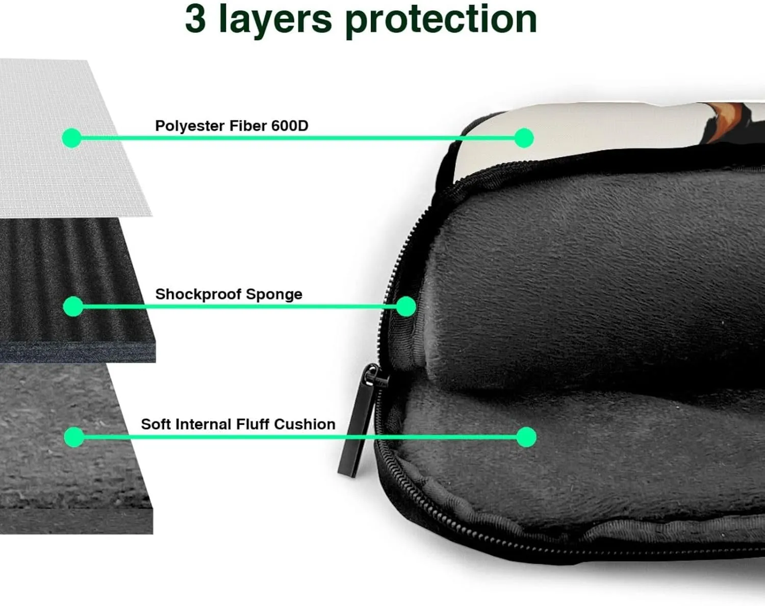 Parisian Dachshund Print Versatile Laptop Bag Men's Laptop Case & Womenâ€™s Computer Bag with Shoulder Strap