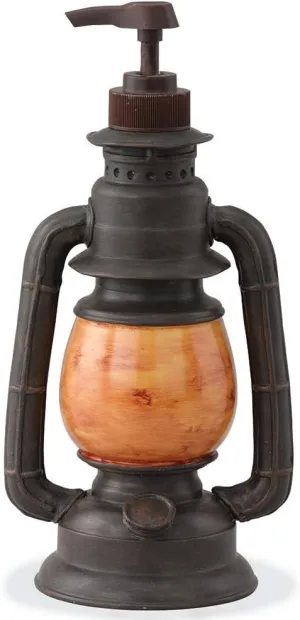 Park Designs Traditional Camping Lantern Hand Soap Dispenser for Bathroom | Rustic Hand Soap Pump | Refillable Body Lotion & Shampoo Container | Kitchen Dish Soap Dispenser