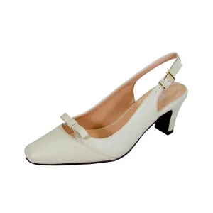 PEERAGE Jodie Women's Wide Width Leather Slingback Dress Pumps