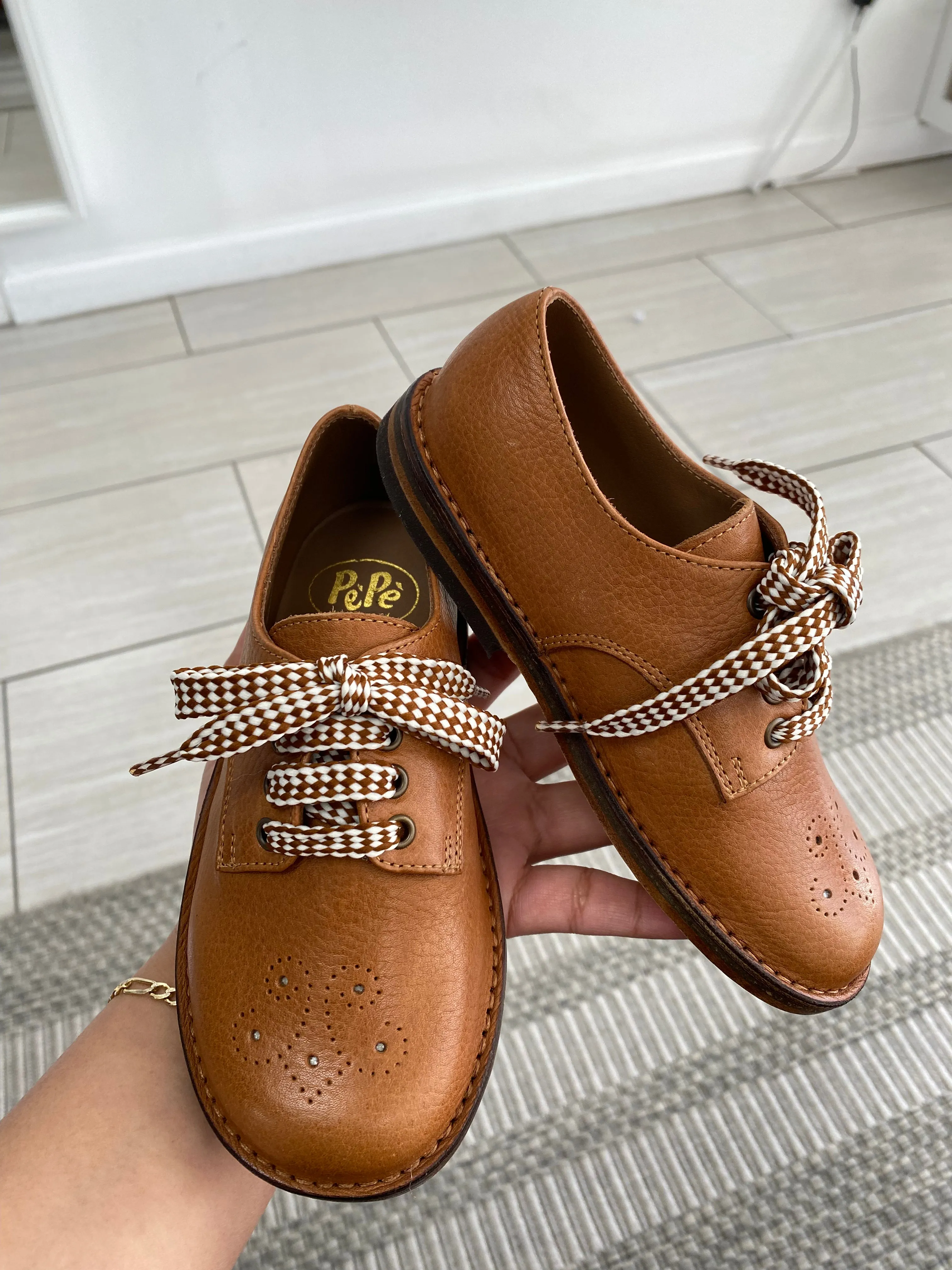 Pepe Luggage Leather Lace Oxford