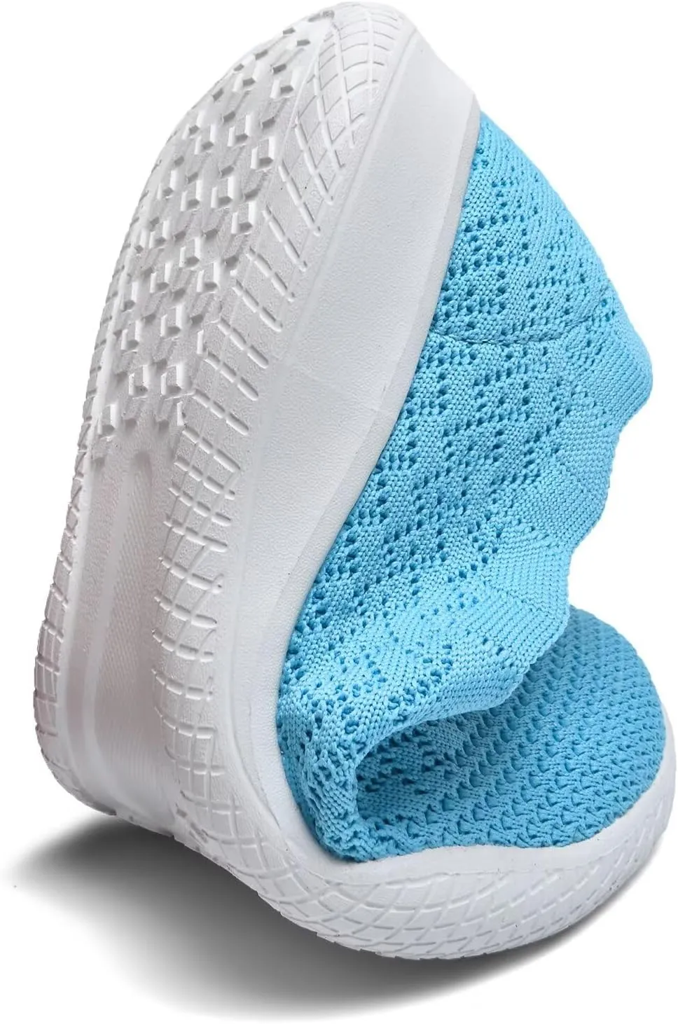 poemlady Women's Walking Shoes - Mesh Slip on Sneaker Knit Round Toe Casual Memory Foam Low Wedge Nurse Shoes for Work