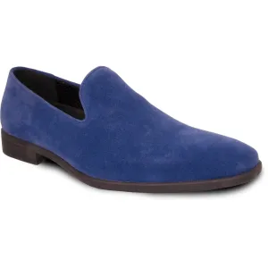 Polished Product Title for Review: Men's Royal Blue Vegan Suede Dress Loafers -Bravo